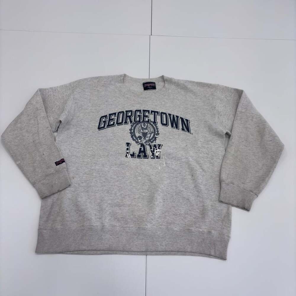 Vintage JanSport Georgetown Law Crewneck Sweatshirt Large Made in USA